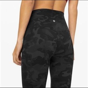 Lululemon Align 25" Black Grey Camo Legging